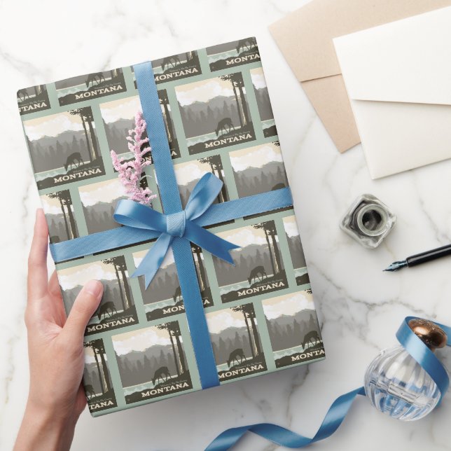 Papel De Presente Montana | Bem-vindo ao Big Sky Country (Presentear)