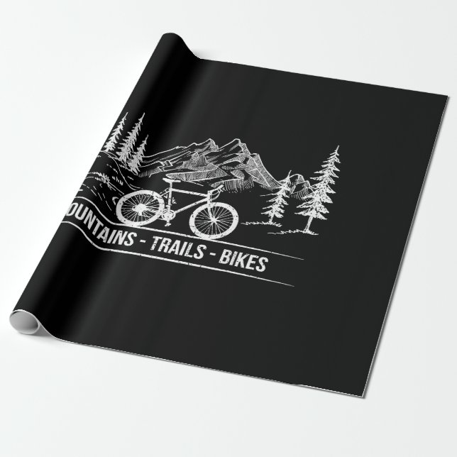 Papel De Presente Montanha - Bicicleta de bicicleta de bicicleta (Desenrolado)