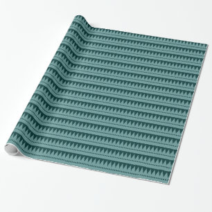 Papel De Presente Montanhas astecas - verde do oceano no verde de