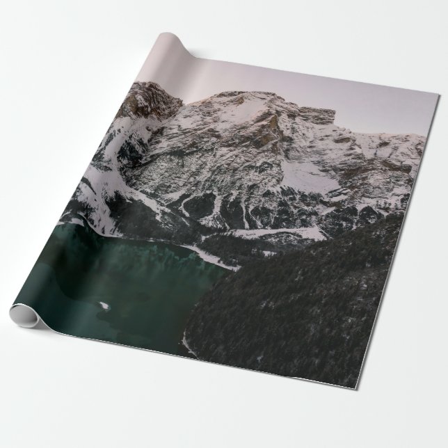 PAPEL DE PRESENTE MONTANHAS DE NEVE (Desenrolado)