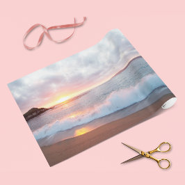Papel De Presente Monterey California Beach Waves Sunset Photo