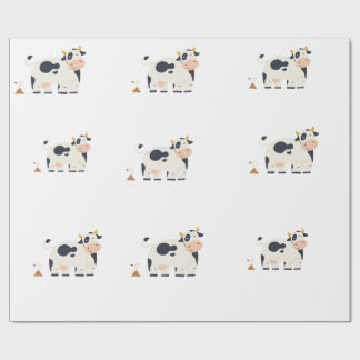 Papel De Presente “Moody Cow” Wrapping Paper
