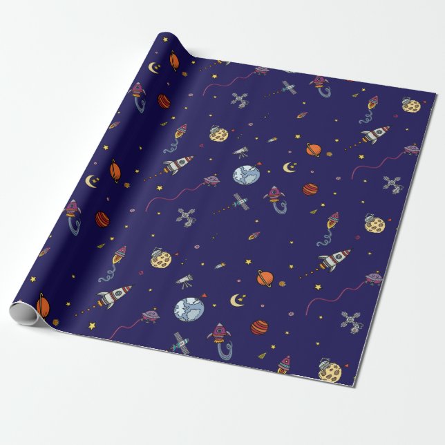 Papel De Presente Moon Adventure (Desenrolado)