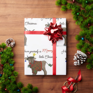 Papel De Presente Moooy Christmas