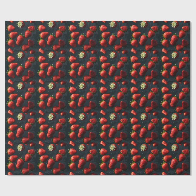 Papel De Presente Morango (Aberto)