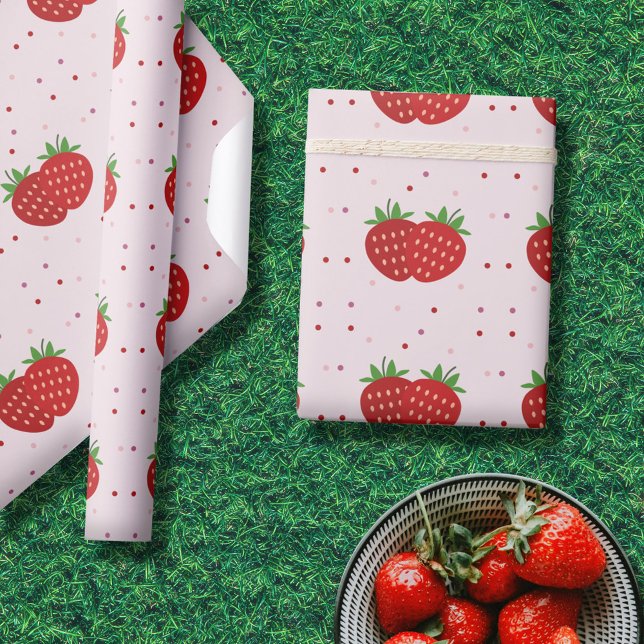 Papel De Presente Morango (Strawberry Wrapping Paper)