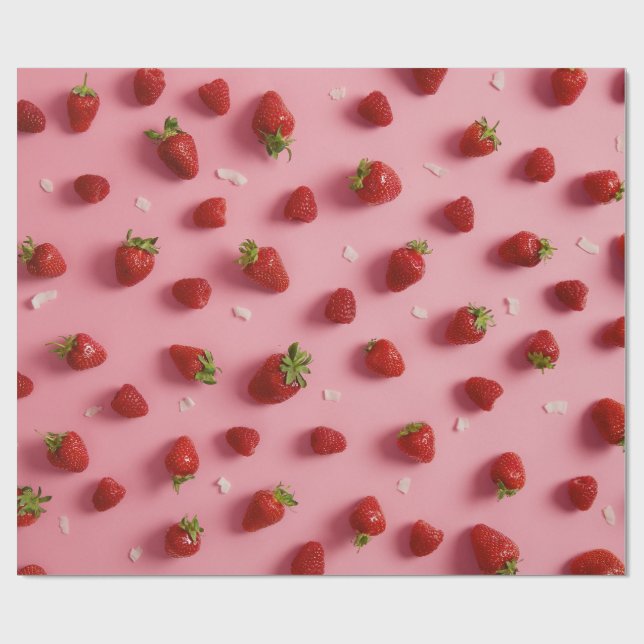 Papel De Presente Morango (Aberto)