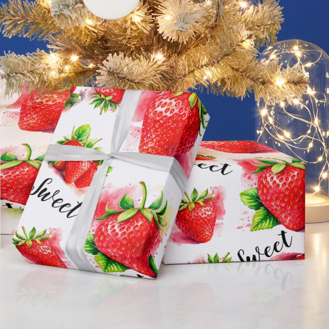 Papel De Presente Morango Cugado (Feriados)