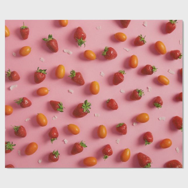 Papel De Presente Morango e tomate (Aberto)