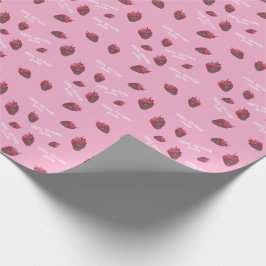 Papel De Presente Morango Personalizado Aniversário