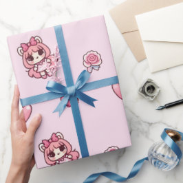 Papel De Presente Morangos Adoráveis