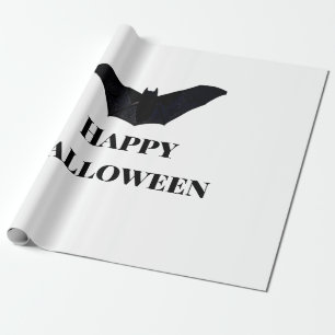 Papel De Presente Morcego preto feliz Halloween adicionar texto nome