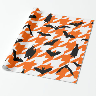 Papel De Presente morcegos negros do sanduíche laranja