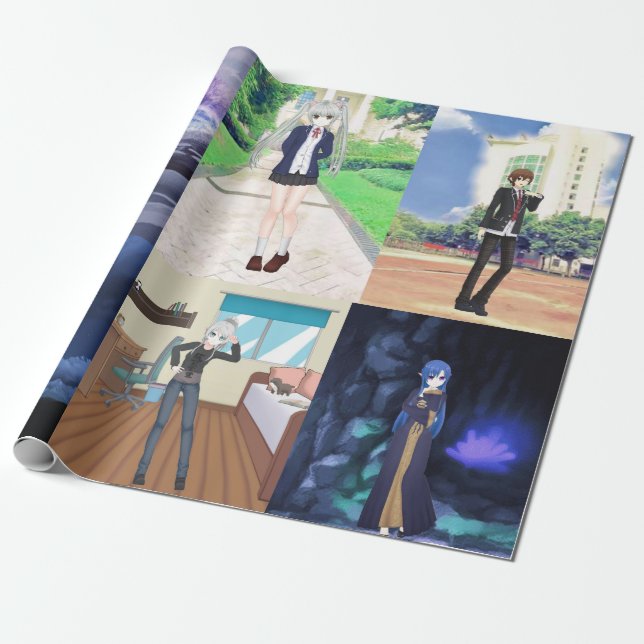 Papel De Presente More Anime Style Wrapping Paper (Desenrolado)