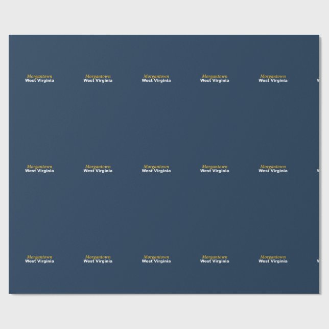 Papel De Presente Morgantown, West Virginia Wrapping Paper (Aberto)