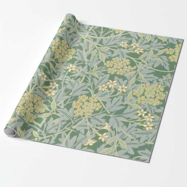 Papel De Presente Morris Vine & Jasmine Garden Flor Clássica (Desenrolado)