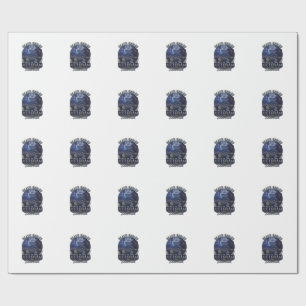 Papel De Presente Morte Sorri Veterano Fantasma de Halloween Cemitér