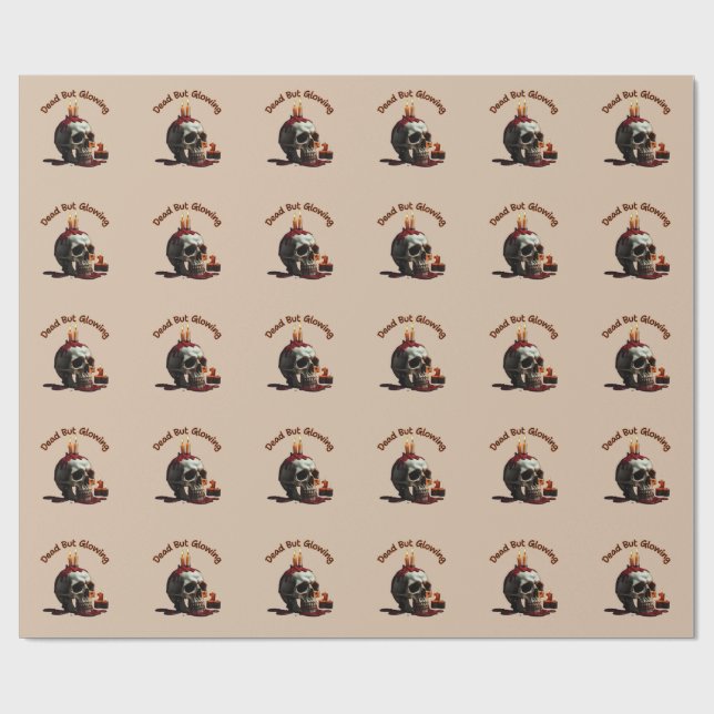 Papel De Presente Morto Mas Brilhante,Díade los Muertos Wrappaper (Aberto)