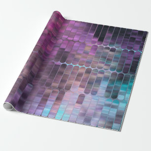 Papel De Presente Mosaico abstrato brilhante multicolorido com brilh