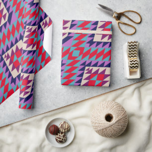 Papel De Presente Mosaico contínuo boêmico Padrão coloroso