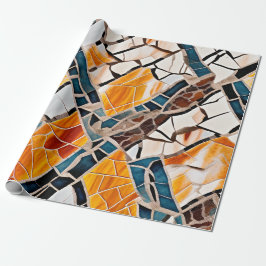 Papel De Presente Mosaico Cristal Gleaming