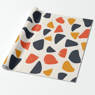 Papel De Presente Mosaico de Pebble Retro