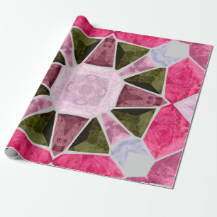 Papel De Presente mosaico de vidro colorido, quadrado plano de fundo