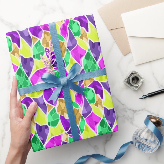 Papel De Presente Mosaico sem costura do azulejo caleidoscópio abstr (Presentear)