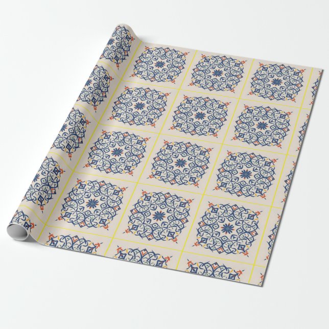 Papel De Presente Mosaicos andaluz-marroquino (Desenrolado)