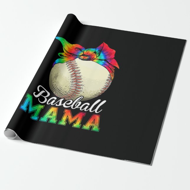 Papel De Presente Mother Baseball Mama Birthday (Desenrolado)