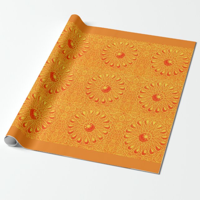 Papel De Presente motif antigo do Oriente Médio (Desenrolado)