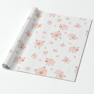 Papel De Presente Motif cochons- fond blanc