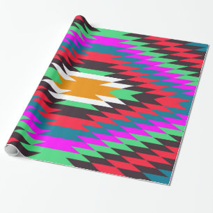 Papel De Presente motif indígena tradicional nativo americano