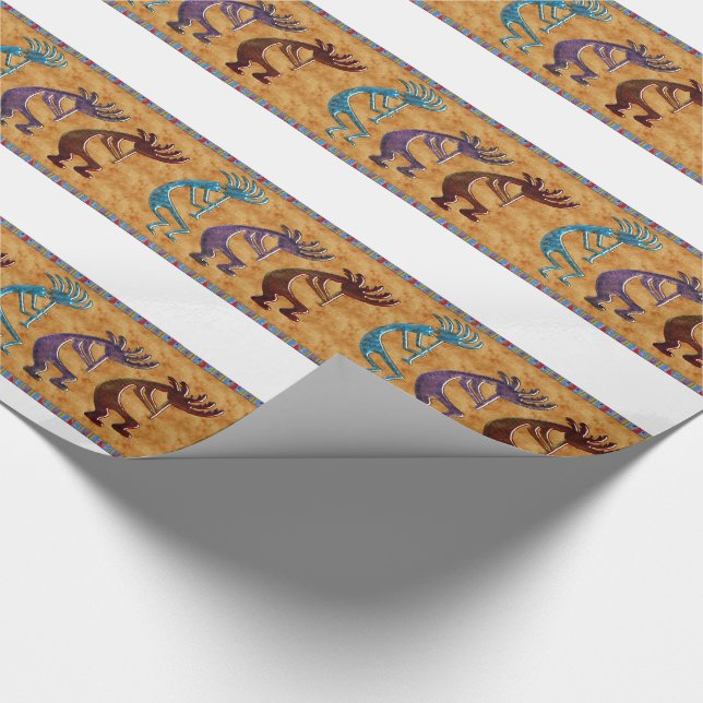 Papel De Presente Motif Nativo Americano Kokopelli 3D Anasazi (Ponta)