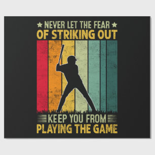 Papel De Presente Motivação de Jogador de Beisebol