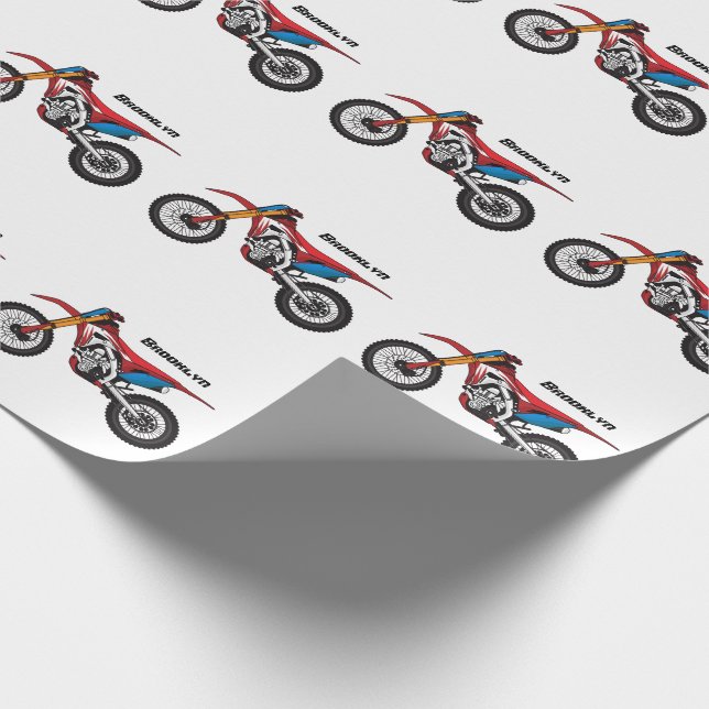 Papel De Presente Moto de terra vermelha (Ponta)