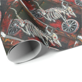 Papel De Presente Motobicicleta Halloween