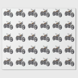 Papel De Presente Motocicleta Gráfica