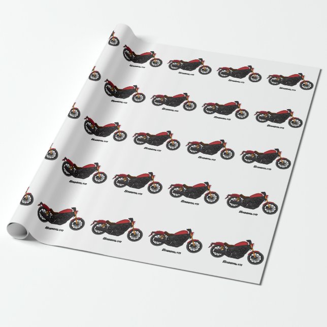 Papel De Presente motocicleta legal (Desenrolado)