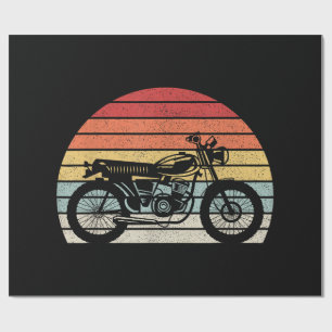 Papel De Presente Motocicleta Vintage Retro