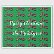 Motociclos vermelhos no Natal verde