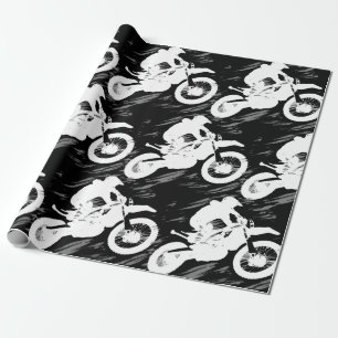 Papel De Presente Motocross Competitive Esporte Motocycle Racing
