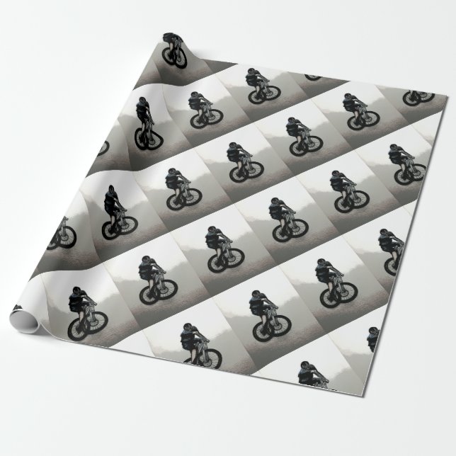 Papel De Presente Mountain Biker MTB BMX CYCLIST (Desenrolado)