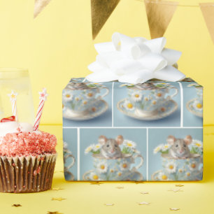 Papel De Presente Mouse No Vintage Teacup