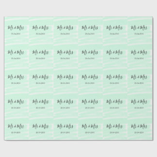 Papel De Presente Mr & Mrs add family name date year wedding favor g