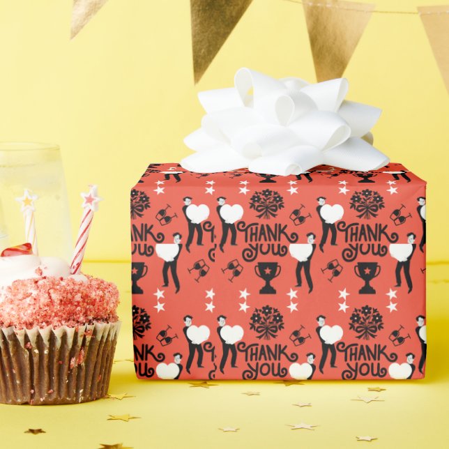 Papel De Presente Muito Obrigado (Festa de aniversário)