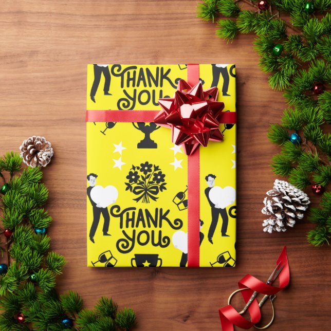 Papel De Presente Muito Obrigado (Presente de Natal)