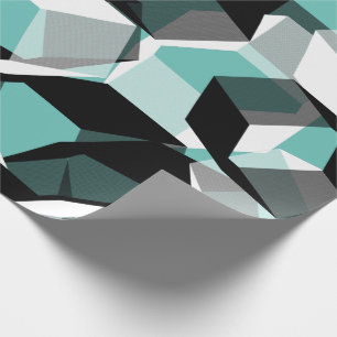 Papel De Presente Muitos hexágonos com partes incolores, em teia cl