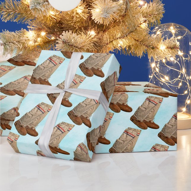 Papel De Presente Mukluks na neve (Feriados)