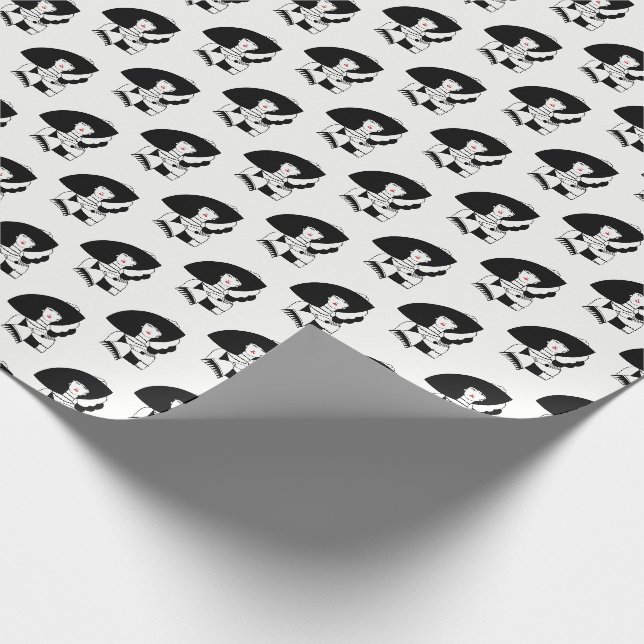 Papel De Presente Mulher Art Déco de Grande Chapéu Luvas RL (Ponta)